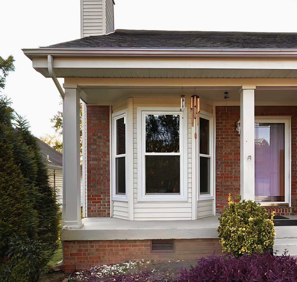 Nashville home exterior with energy-efficient windows and a sealed entry door built for humidity and storms.